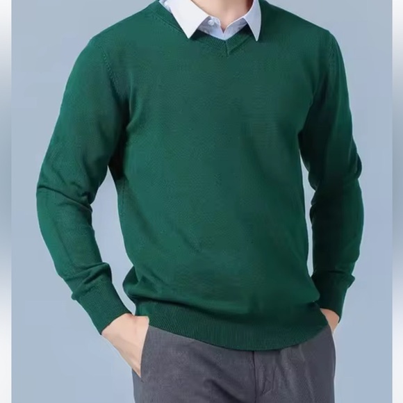 Newcome Robb Buffalo Made in Scotland Green 100% Pure Cashmere Sweater Sz 42 Men - Picture 4 of 12